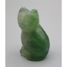 Cat Sitting 1.5 Inch Figurine - Fluorite