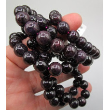 12 mm Gemstone Round Bead Bracelet - 10 pcs pack - Garnet