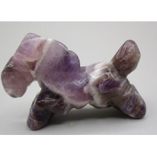 Horse Running 1.5 Inch Figurine - Amethyst Banded