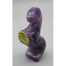 Horse Standing 1 Inch Figurine - Amethyst Banded