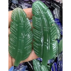 Extra Large Carving - Leaf (9 - 10 cm about 3.5 inch) - Aventurine Extra Large Carving - Leaf (9 - 10 cm about 3.5 inch) - Aventurine