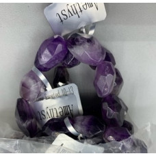 10-13 mm Long Faceted Bracelet - Amethyst