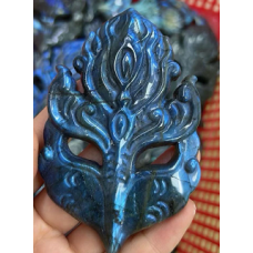 Extra Large Carving - Fox Mask (about 2.5 x 3.75 H inches) - Labradorite