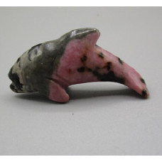 Whale (Orca) 1.5 Inch Figurine  - Rhodonite