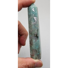 Gemstone Points Pack  - Amazonite w Moons - 5 pcs pack (about 3.75 inch)