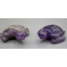 Sea Turtle 1.5 Inch Figurine - Amethyst Banded