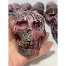 Extra Large Carving - Skull ( about 2.5 inches in Height) - Rhodonite