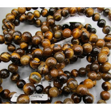 8 mm XL 8.5 inch Round Bead Bracelet - 10 pcs pack - Tigereye