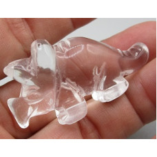 Dinosaur (Triceratops) 1.5 Inch Figurine - Crystal Glass