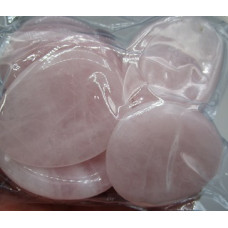 Worry Stones - 48 x 35 x 10mm - Rose Quartz Only - 10 pcs pack