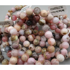 8 mm Gemstone Round Bead Bracelet - 10 pcs Pack - Pink Opal