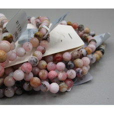 6 mm Gemstone Round Bead Bracelet - 10 pcs pack - Pink Opal