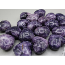 Small Gemstone Heart - 24 pcs pack (Puff - about 1 x 1.25 inch) - Africa Lilac 