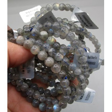 5.5 mm Gemstone Round Bead Bracelet - 10 pcs pack - Labradorite
