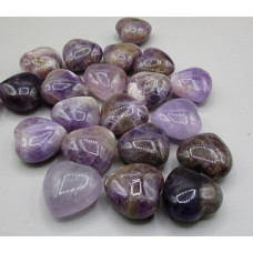 Small (Extra Small 20x12mm or 0.75 inch) Gemstone Heart - Amethyst - 24 pcs pack 