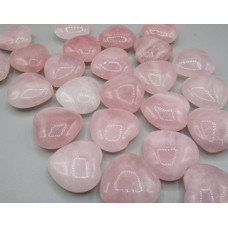 Small Gemstone Heart  (Extra Small 25x10mm or 1 inch)  - 48 pcs pack - Rose Quartz