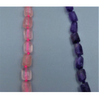 Gemstone Tube Bead Strands - Assorted Stones (Style 5; 16 Inches; 6-8 mm wide; 6-10 mm long)