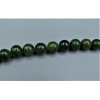 16 inch 10-11mm Gemstone Round Bead Strand - Malachite