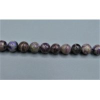 16 inch 10 mm Gemstone Round Bead Strand - Charoite