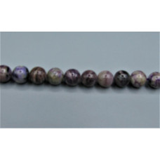 16 inch 10 mm Gemstone Round Bead Strand - Charoite