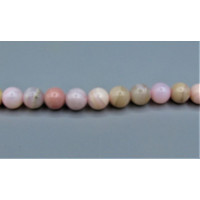 16 inch 10 mm Gemstone Round Bead Strand - Pink Opal