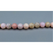 16 inch 10 mm Gemstone Round Bead Strand - Pink Opal