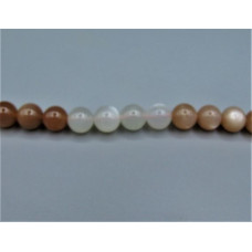 16 inch 10 mm Gemstone Round Bead Strand - Moonstone mixed