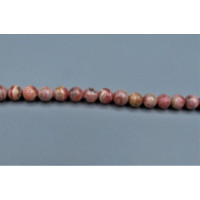 16 inch 8 mm Gemstone Round Bead Strand - Rhodochrosite