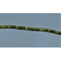 16 inch 7-8 mm Gemstone Round Bead Strand - Green Garnet