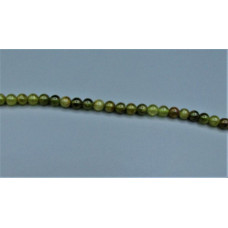 16 inch 7-8 mm Gemstone Round Bead Strand - Green Garnet