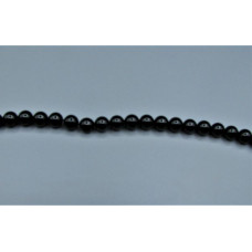 16 inch 8 mm Gemstone Round Bead Strand - Tourmaline Black