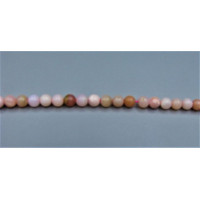 16 inch 6 mm Gemstone Round Bead Strand - Pink Opal