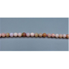 16 inch 6 mm Gemstone Round Bead Strand - Pink Opal