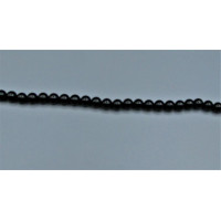 16 inch 6 mm Gemstone Round Bead Strand - Tourmaline Black