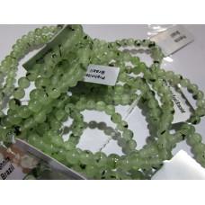 3 - 4 mm Gemstone Round Bead Bracelet - Prehnite - 10 pcs Pack