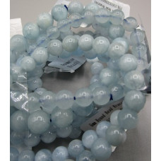 5.5 mm Gemstone Round Bead Bracelet - 10 pcs Pack - Aquamarine