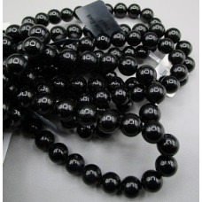 8 mm Gemstone Round Bead Bracelet - 10 pcs Pack - Tourmaline Black