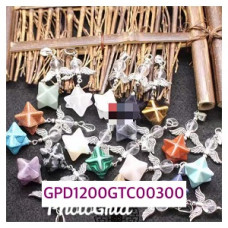 GP Angel carrying Merkaba pendant (About 10mm angel and 10mm Merkaba) - Assorted 