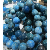 6 mm Gemstone Round Bead Bracelet - 10 pcs Pack - Apatite Blue