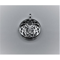 Designer Locket Cage - Rhodium plated blossom Cage