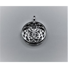 Designer Locket Cage - Rhodium plated blossom Cage