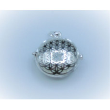 Designer Locket Cage (B220) - Silver plated small flower Cage