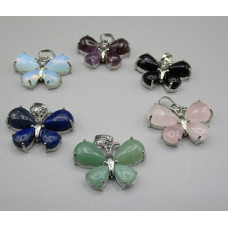 GP Butterfly Pendant (0.8 x 1.2 inch) - Several stone type available