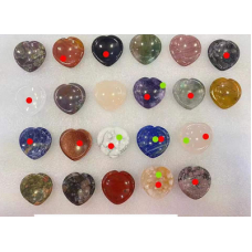 Worry Stone (Heart Shape) - 1.5 x 1.5 inch - Several Stones Available - 10 pcs pack