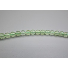 16 inch 6 mm Gemstone Round Bead Strand - Prehnite