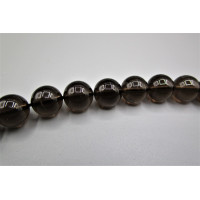 16 inch 10 mm Gemstone Round Bead Strand - Black Quartz