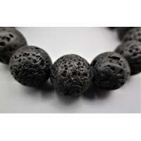 16 inch 8 mm Gemstone Round Bead Strand - Volcanic Rock