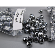 Crystal Bead Pack - Silver (3" x 2.5" Zip Bag)