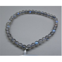 5 - 6 mm Gemstone Round Bead Bracelet - Labradorite