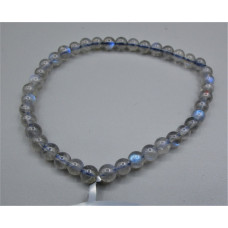 5 - 6 mm Gemstone Round Bead Bracelet - Labradorite